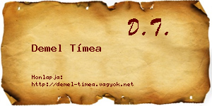 Demel Tímea névjegykártya