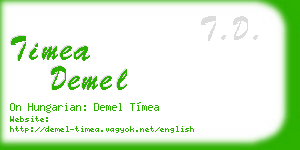 timea demel business card